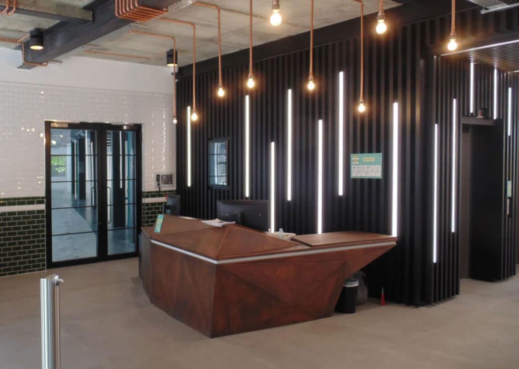 The Hudson reception with access control.