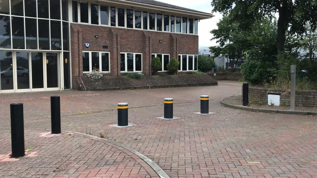 parking bollard installation 2 Parking bollard installation