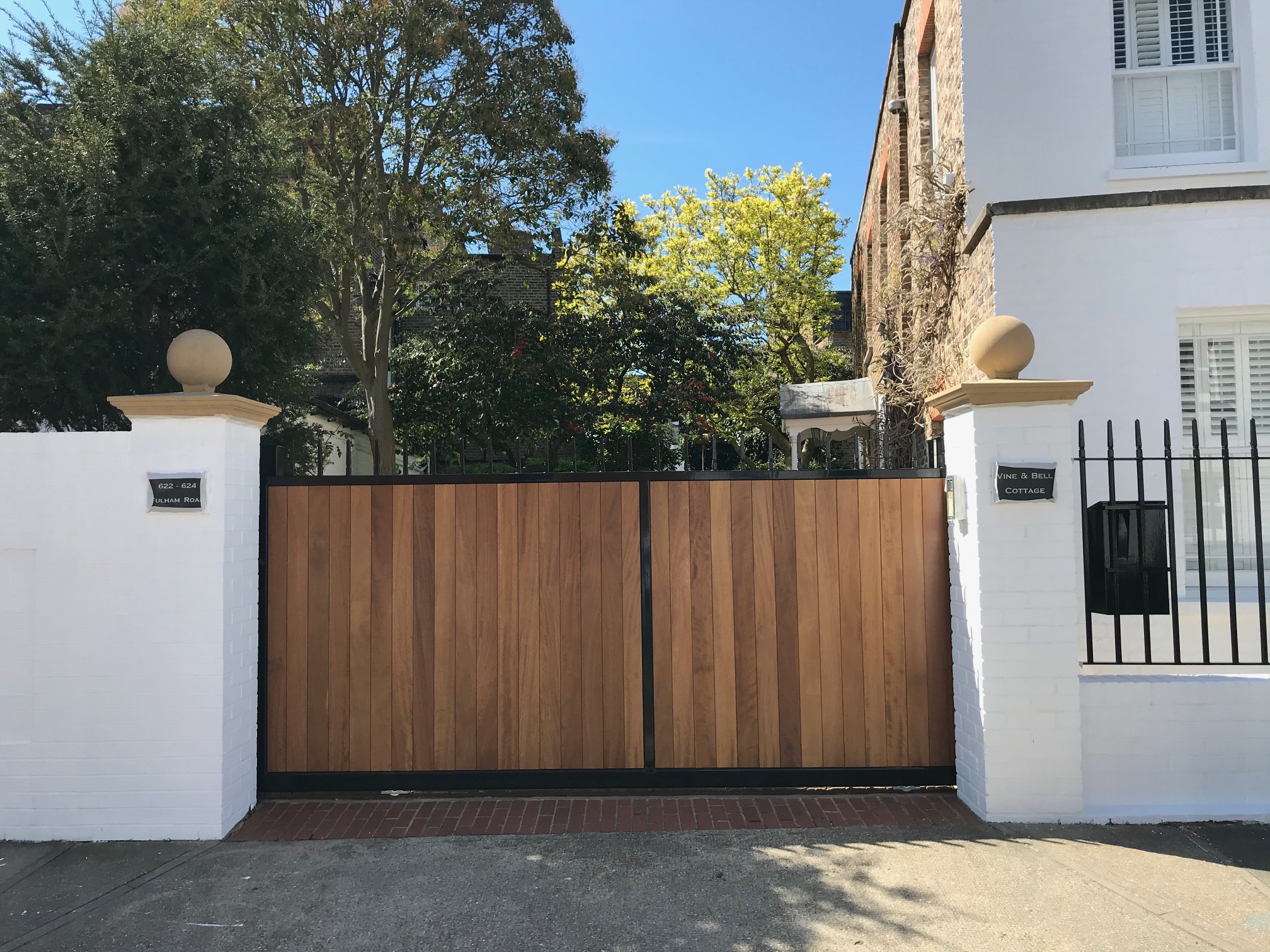 secure wooden gates